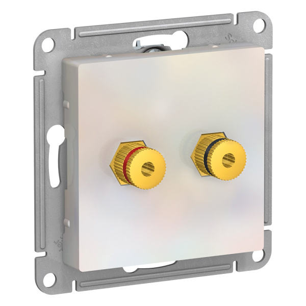 Systeme Electric AtlasDesign Жемчуг Аудиорозетка двухместная