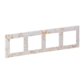 Legrand Valena LIFE Ампир белый Рамка 4-ая 754104
