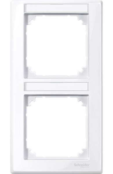 Купить SE Merten SM Бел Актив Рамка 2-ая с полем для надписи вертикальная (MTN470225)