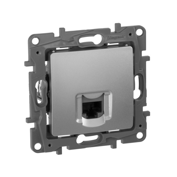 Купить Legrand Etika Алюминий Розетка компьютерная RJ45, категория 5е UTP 672441