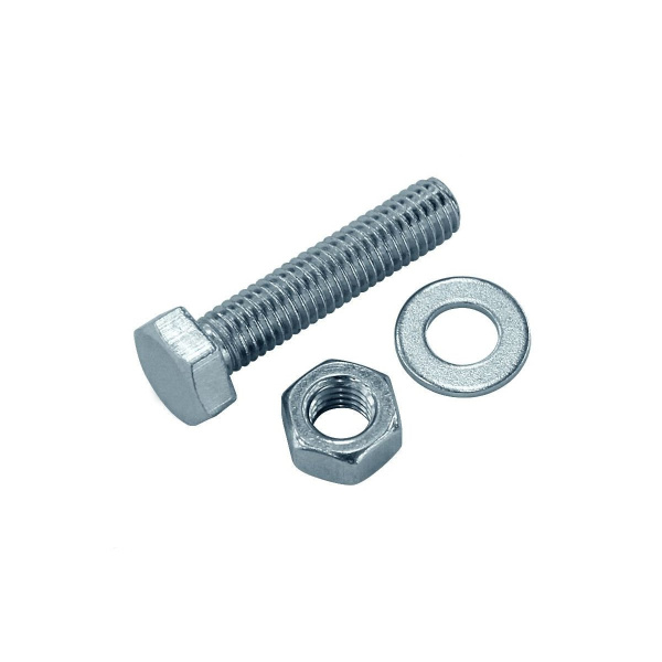 Купить Tech-Krep Болт DIN933 с шестигранной головкой оцинк. М6х50  + гайка + шайба(6 шт) - пакет 114052