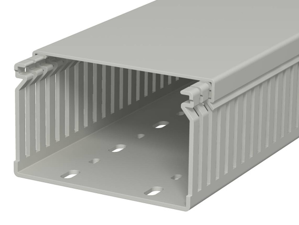 OBO Bettermann Кабель-канал перфорированный распределительный LK4 60x100x2000 мм (перфокороб) ПВХ, серый RAL7030 6178037