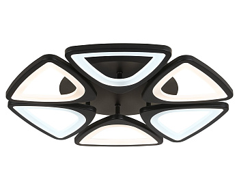 Ambrella Светильник потолочный светодиодный с пультом FA4495/6 BK черный 84W 4200K/3000K+6400K/6400K+3000K D450*80 (ПДУ ИК)