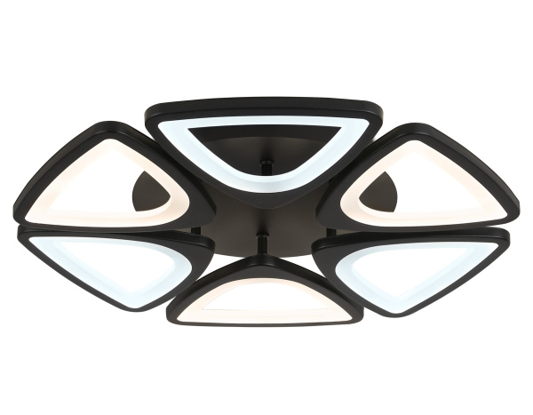 Ambrella Светильник потолочный светодиодный с пультом FA4495/6 BK черный 84W 4200K/3000K+6400K/6400K+3000K D450*80 (ПДУ ИК)