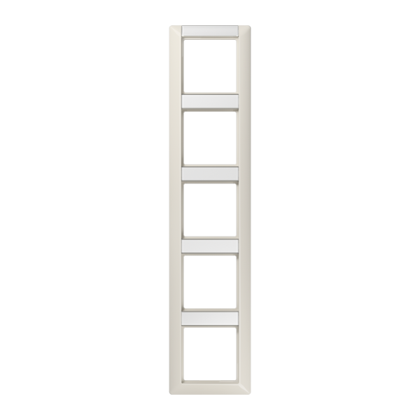 JUNG Рамка 5-кратная с полем для надписи для горизонтальной и вертикальной установки слоновая кость AS585NA