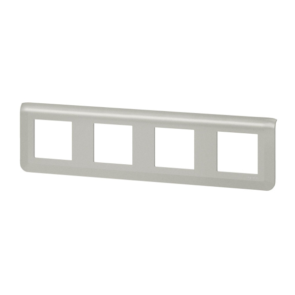 Купить Legrand Mosaiс Рамка - Программа Mosaic - 4Х2 модуля - алюминий 079308L