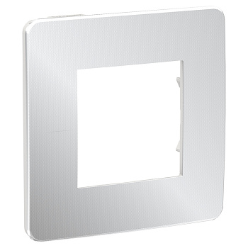 SE Unica Studio Хром/Белая Рамка 1-ная NU280255