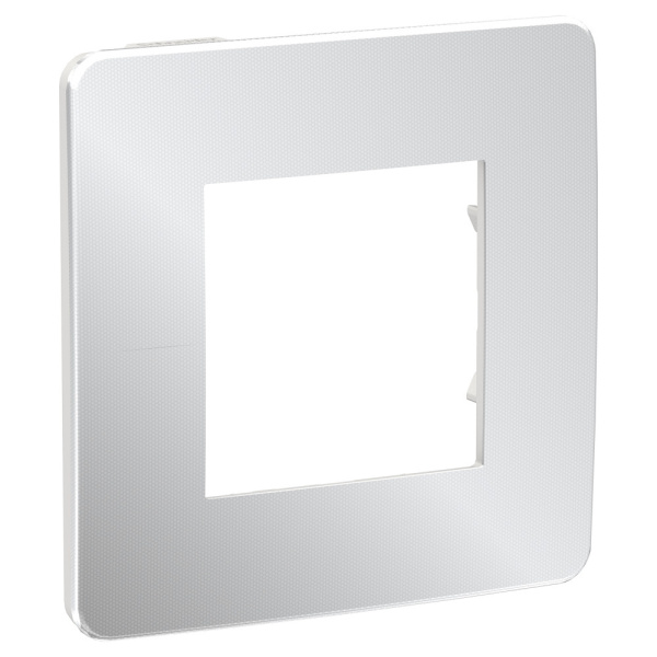 SE Unica Studio Хром/Белая Рамка 1-ная NU280255