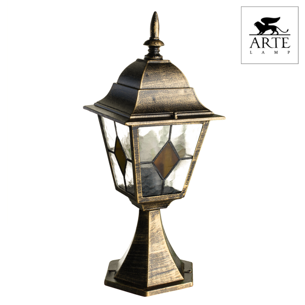 Купить Arte Lamp Berlin Коричневый/Белый Светильник уличный наземный 1x75W E27 A1014FN-1BN