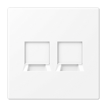 JUNG LS 990 Белый матовый Плата для двух модулей, фиксация защёлкиванием LS1969-2WEWWM