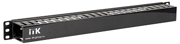IEK ITK 19" пластиковый каб. органайзер с крышкой, 1U, чер CO05-1PC