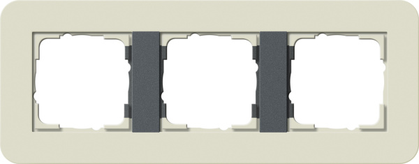 Gira E3 Песочный/Антрацит Рамка 3-ая 0213427