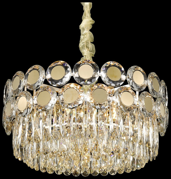 Wertmark WE134.12.303 Люстра подвесная Белое золото/Прозрачный E14 12*40W