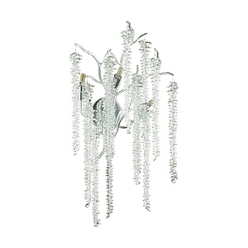 Odeon Light 5004/3W HALL ODL23 485 серебристый/прозрачный металл/хрусталь Бра G9 3*40W BANCHE