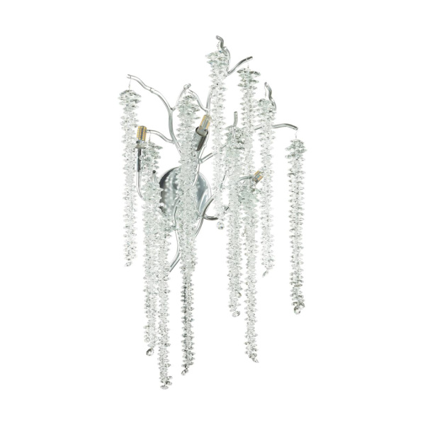 Odeon Light 5004/3W HALL ODL23 485 серебристый/прозрачный металл/хрусталь Бра G9 3*40W BANCHE