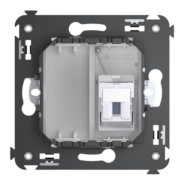 Купить DKC Телефонная розетка RJ-12 в стену одинарная, "Avanti", "Белое облако"