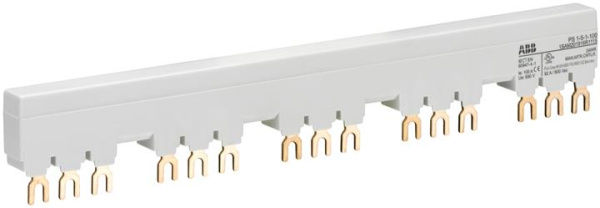 ABB Разводка шинная 3-фазн. PS1-4-0-100 до 100А для 4-х автоматов типа MS116, MS132, MS132-T, MO132 без доп. контактов 1SAM201916R1104