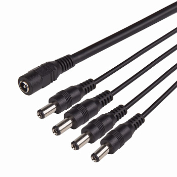 Разветвитель питания на 4 Разъема 2,1*5,5мм Rexant 14-0319