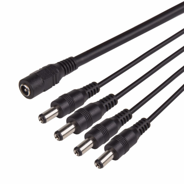 Разветвитель питания на 4 Разъема 2,1*5,5мм Rexant 14-0319