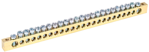 IEK Шина PEN земля-ноль 8х12мм 24/2 (24групп/креп по краям)