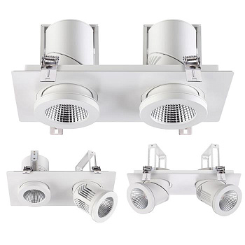 Novotech 357874 NT18 065 белый Встраиваемый светильник IP20 LED 3000К 2*25W 220-240V PROMETA