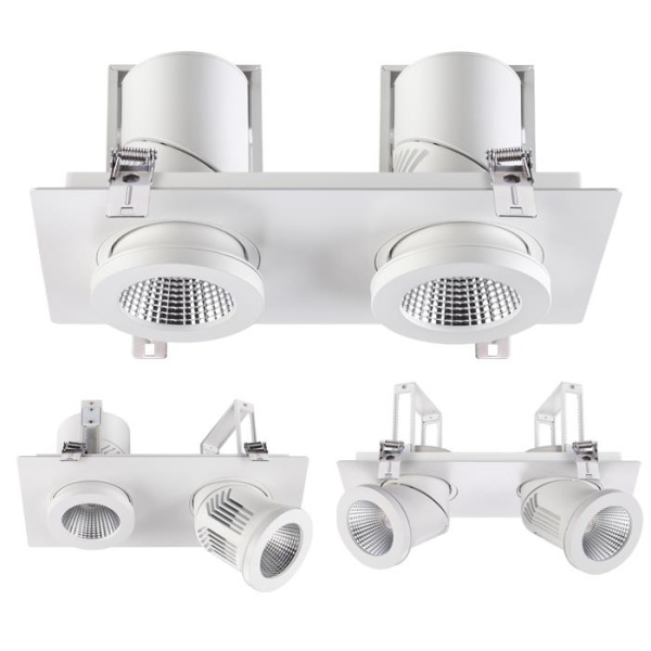 Novotech 357874 NT18 065 белый Встраиваемый светильник IP20 LED 3000К 2*25W 220-240V PROMETA