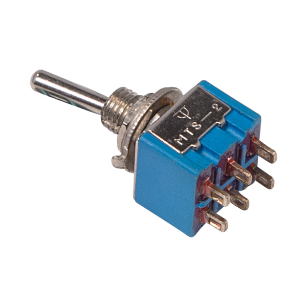 Тумблер 250V 3А (6c) ON-OFF-ON двухполюсный Micro Rexant 36-4021