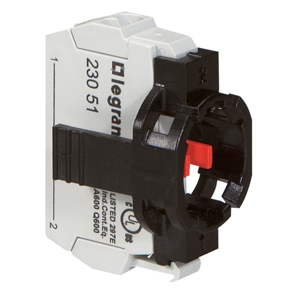 Legrand Osmoz Комплектующий блок для кнопок для компл. без подсветки пружин. клеммы Н.З. + 1-постовой монт. адаптер 023101