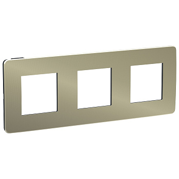 SE Unica Studio Бронза/Антрацит Рамка 3-ная NU280652