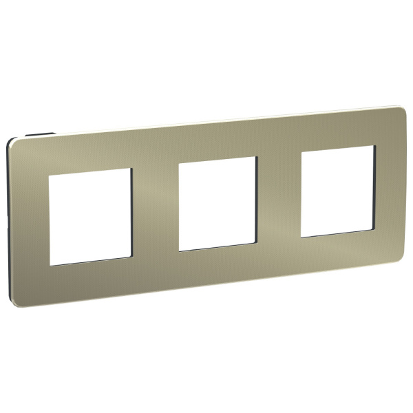 SE Unica Studio Бронза/Антрацит Рамка 3-ная NU280652