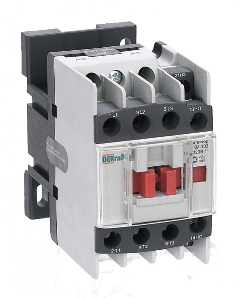 Dekraft Контактор 18А 24В АС3 1НО+1НЗ КМ-103