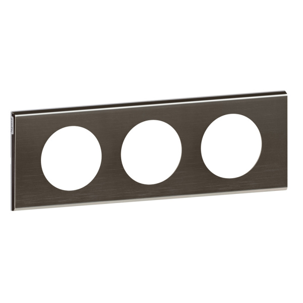 Купить Legrand Celiane2 Черный никель Рамка 3-ая (2+2+2 мод) 069033