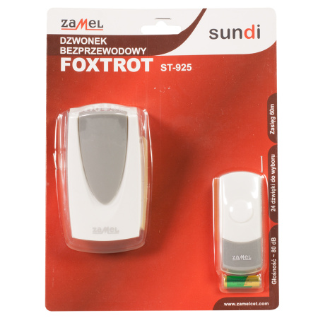 Zamel Звонок FOXTROT беспроводной радиус действия 60м (питание от розетки 220В) ST-925