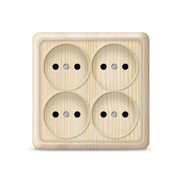 UNIVersal "Олимп" Розетка "Сосна"4-ая б/з квадрат 1176