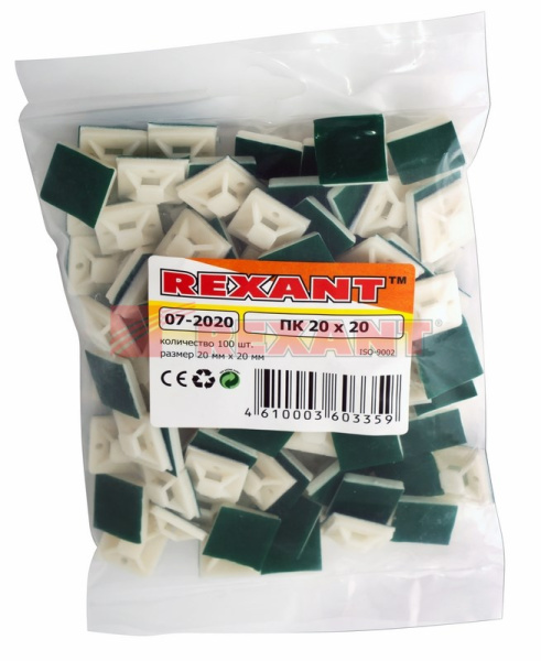 Купить Площадка самоклеящаяся 20 х 20 мм 100 шт. Rexant 07-2020