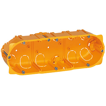 Legrand Batibox Коробка встраиваемая монтажная для сухих перегородок 3п гл.50мм 080053