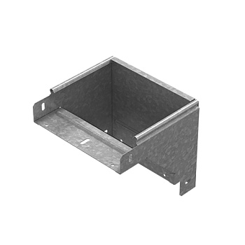 OSTEC Поворот вертикальный вниз к лотку 200х80, толщ. 1,0 мм, Сендзимир цинк