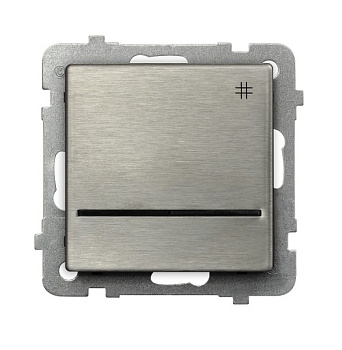 Ospel Sonata Сталь Выключатель перекрестный (сх.7) с подсветкой, без рамки, ŁP-4RMS/m/37