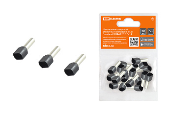 TDM Наконечник штыревой втулочный изолированный (двойной) НШвИ (2) 6,0х14 (20шт) SQ0568-0058