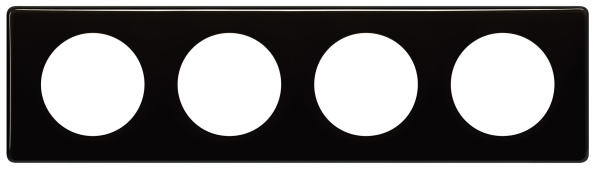 Legrand Celiane Черный глянец Рамка 4-я (2+2+2+2 мод) 066684