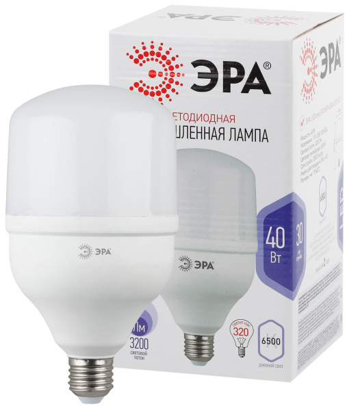 ЭРА LED POWER T120-40W-6500-E27 (диод, колокол, 40Вт, хол, E27)