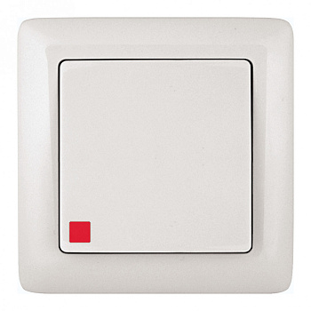 Systeme Electric Wessen ХИТ внутр Бел Выключатель 1-клавишный с подсветкой 6А, 250В