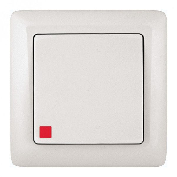 Systeme Electric Wessen ХИТ внутр Бел Выключатель 1-клавишный с подсветкой 6А, 250В