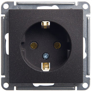 SE Wessen 59 Черный бархат Розетка с/з без шторок, 16А RS16-154-6-86