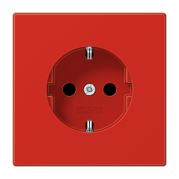 JUNG Штепсельная розетка SCHUKO 16A, 250V~, красный LS1521BFRT