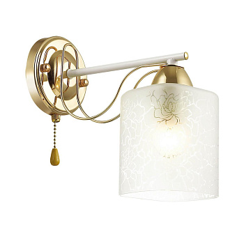 Lumion 3508/1W LN18 178 белый/зол.патина Бра E27 60W 220V OPICUS