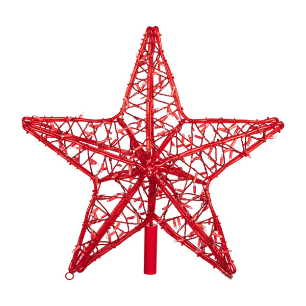 Светодиодная фигура "Звезда" 80 см, 200 светодиодов, с трубой и подвесом, цвет свечения красный NEON-NIGHT 514-276