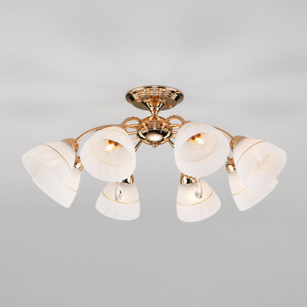 Eurosvet Потолочная люстра со стеклянными плафонами 30156/8 a045313