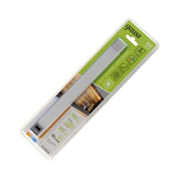 Купить Gauss Светильник сенсорный модель B 6W 400lm 2700K-6500K 170-260V 300mm диммируемый IR 9019531206-T