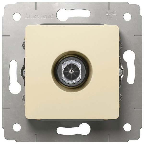 Купить Legrand Cariva Крем Розетка TV проходная 14 дБ, 4-2150 МГц 773780